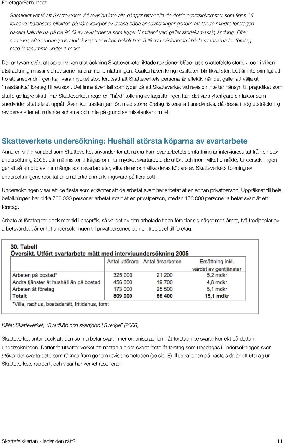 storleksmässig ändring. Efter sortering efter ändringens storlek kuperar vi helt enkelt bort 5 % av revisionerna i båda svansarna för företag med lönesumma under 1 mnkr.