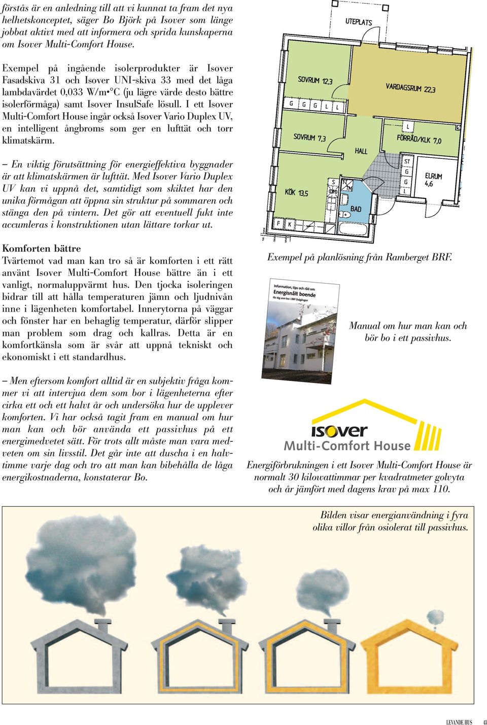 I ett Isover Multi-Comfort House ingår också Isover Vario Duplex UV, en intelligent ångbroms som ger en lufttät och torr klimatskärm.