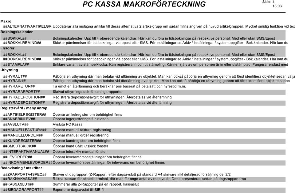 ##HYRADEPOSITION## ##HYRADEPOSITION## Registervård / meny anrop ##ARTIKELREGISTER## ##SNABBINLEV## ##AVSLUTA## ##MANUELLFAKTURA## ##MANUELLORDER## ##KUNDREGISTER## ##SMSUTSKICK## ##INTERAKTIVMANUAL##