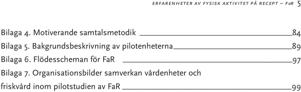 Bakgrundsbeskrivning av pilotenheterna 89 Bilaga 6.