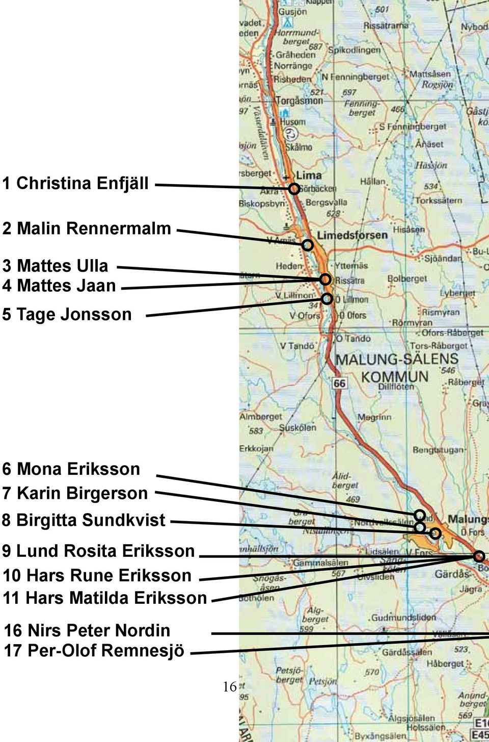 Birgitta Sundkvist 9 Lund Rosita Eriksson 10 Hars Rune