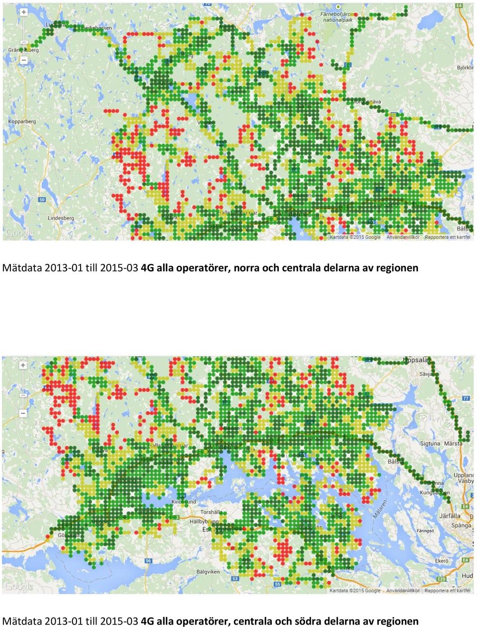 regionen  operatörer, centrala och södra