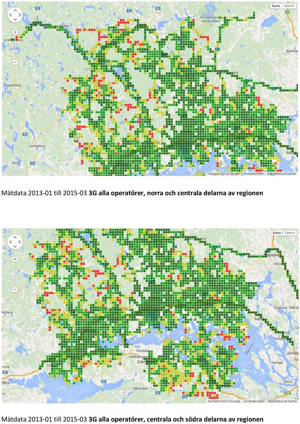 regionen  operatörer, centrala och södra