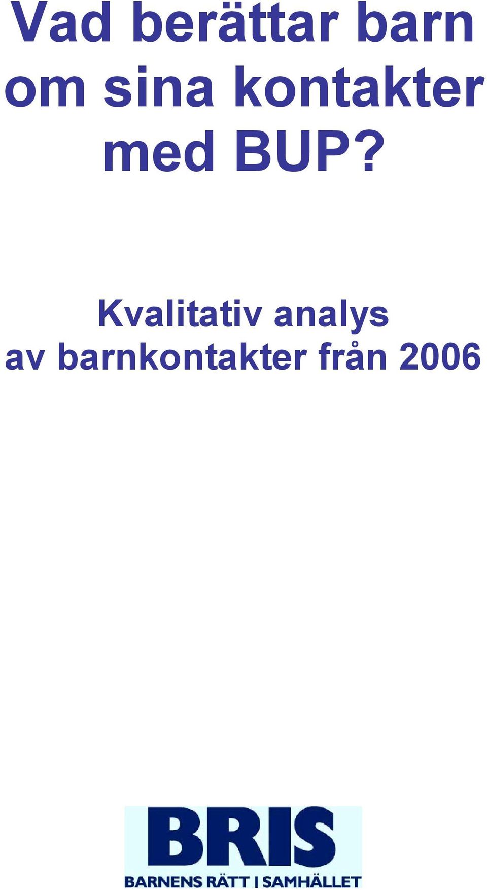 Kvalitativ analys av