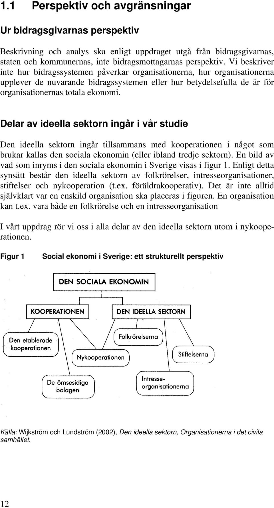 Delar av ideella sektorn ingår i vår studie Den ideella sektorn ingår tillsammans med kooperationen i något som brukar kallas den sociala ekonomin (eller ibland tredje sektorn).