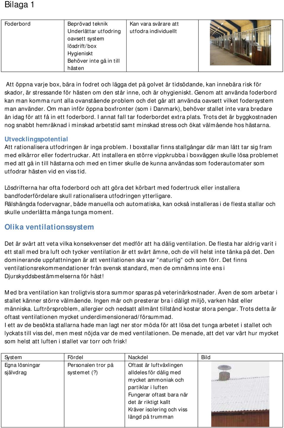 Genom att använda foderbord kan man komma runt alla ovanstående problem och det går att använda oavsett vilket fodersystem man använder.