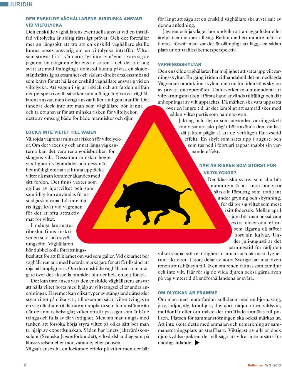 Viltet som strövar fritt i vår natur ägs inte av någon vare sig av jägaren, markägaren eller ens av staten och det blir nog svårt att med framgång i domstol kunna påvisa en skadeståndsrättslig