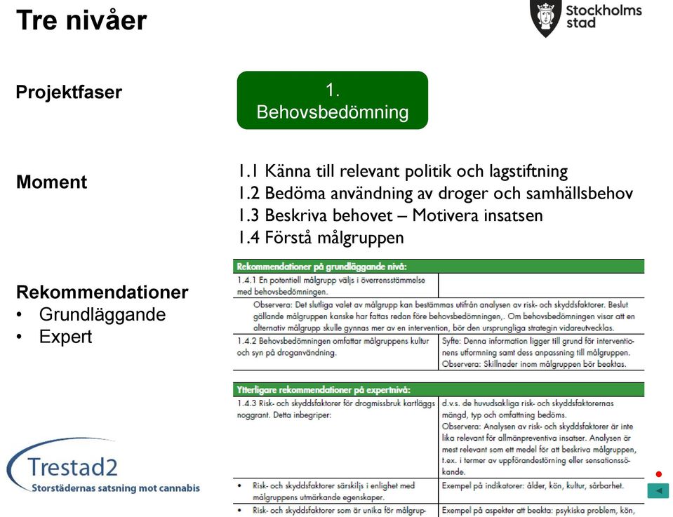 2 Bedöma användning av droger och samhällsbehov 1.