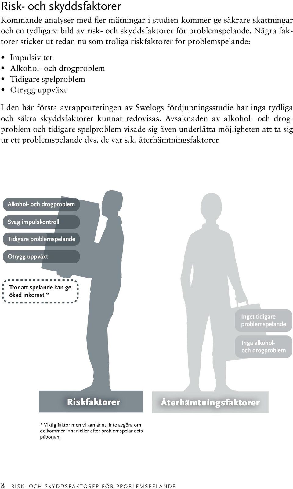 fördjupningsstudie har inga tydliga och säkra skyddsfaktorer kunnat redovisas.