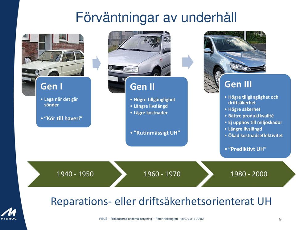 driftsäkerhet Högre säkerhet Bättre produktkvalité Ej upphov till miljöskador Längre livslängd