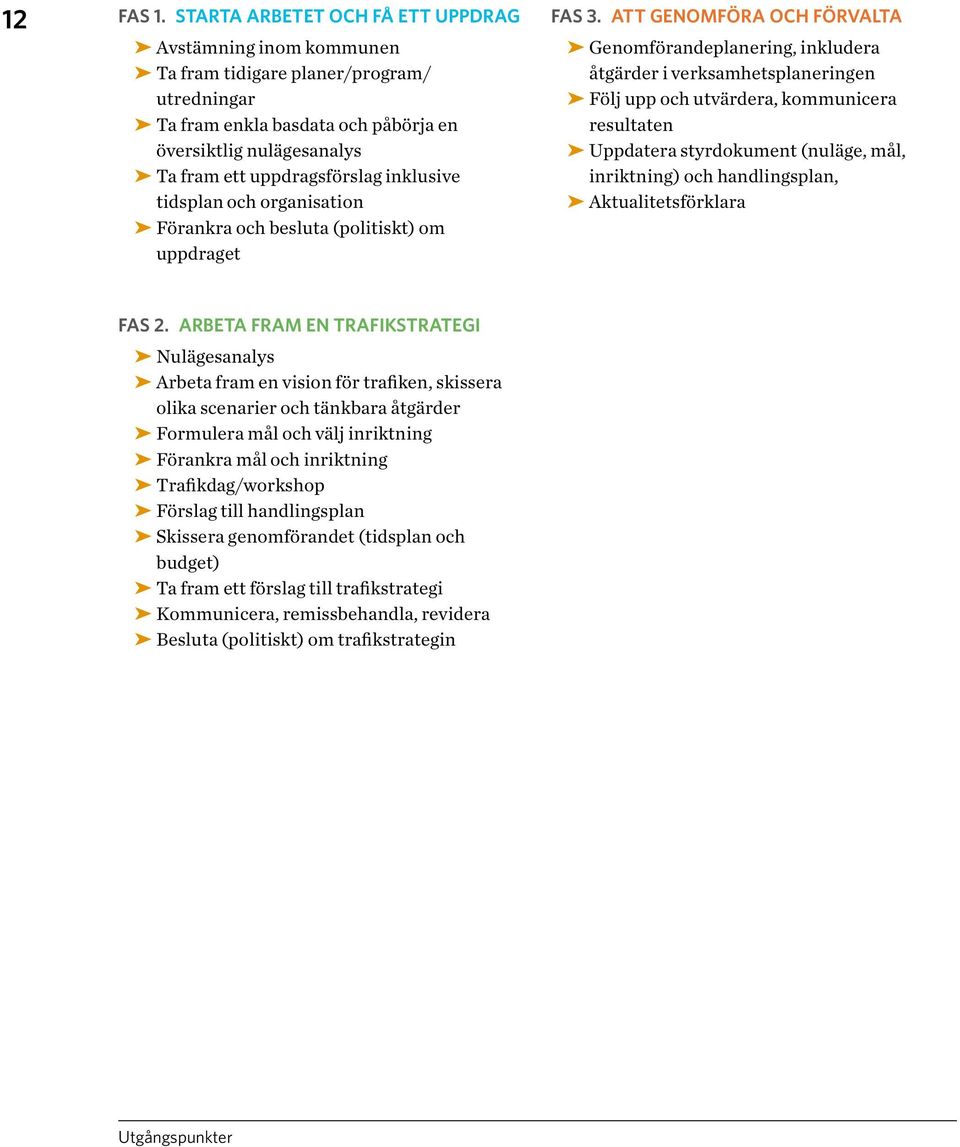 inklusive tidsplan och organisation Förankra och besluta (politiskt) om uppdraget FAS 3.