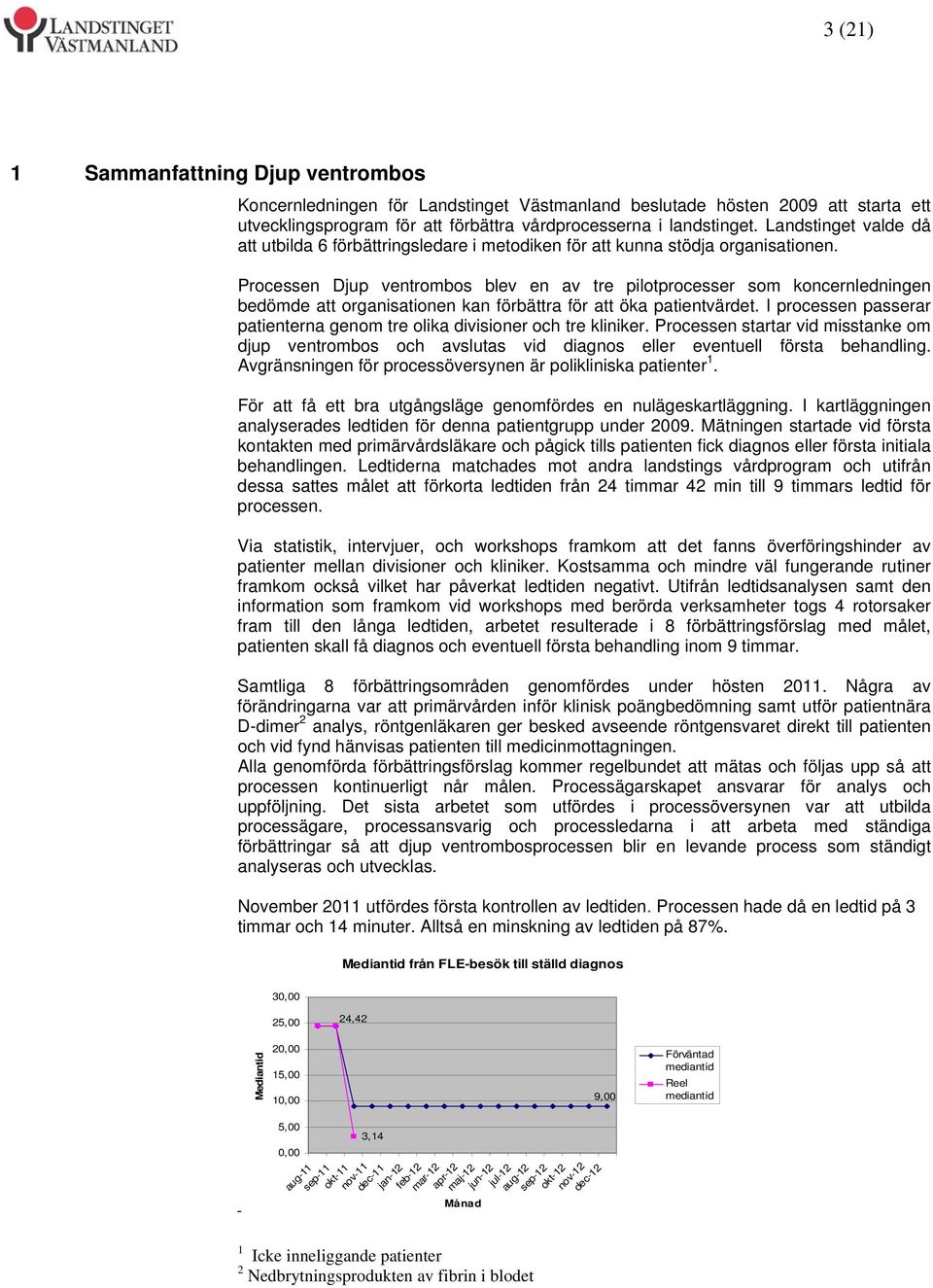 Processen Djup ventrombos blev en av tre pilotprocesser som koncernledningen bedömde att organisationen kan förbättra för att öka patientvärdet.