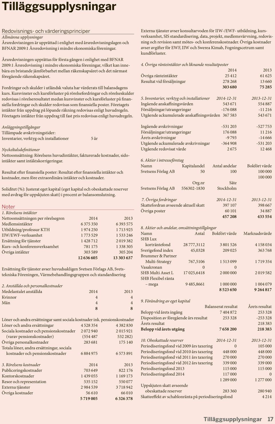 Årsredovisningen upprättas för första gången i enlighet med BFNAR 2009:1 Årsredovisning i mindre ekonomiska föreningar, vilket kan innebära en bristande jämförbarhet mellan räkenskapsåret och det