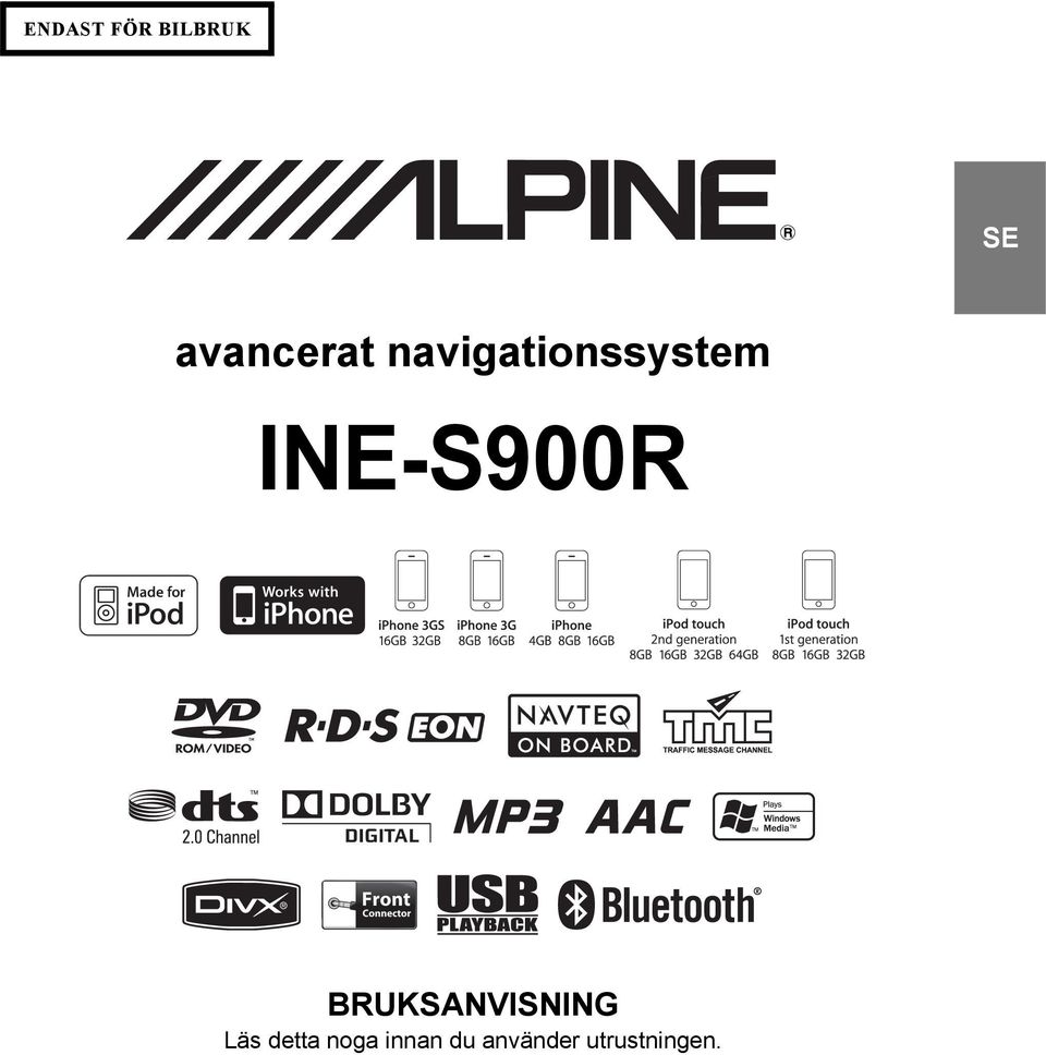 INE-S900R BRUKSANVISNING Läs