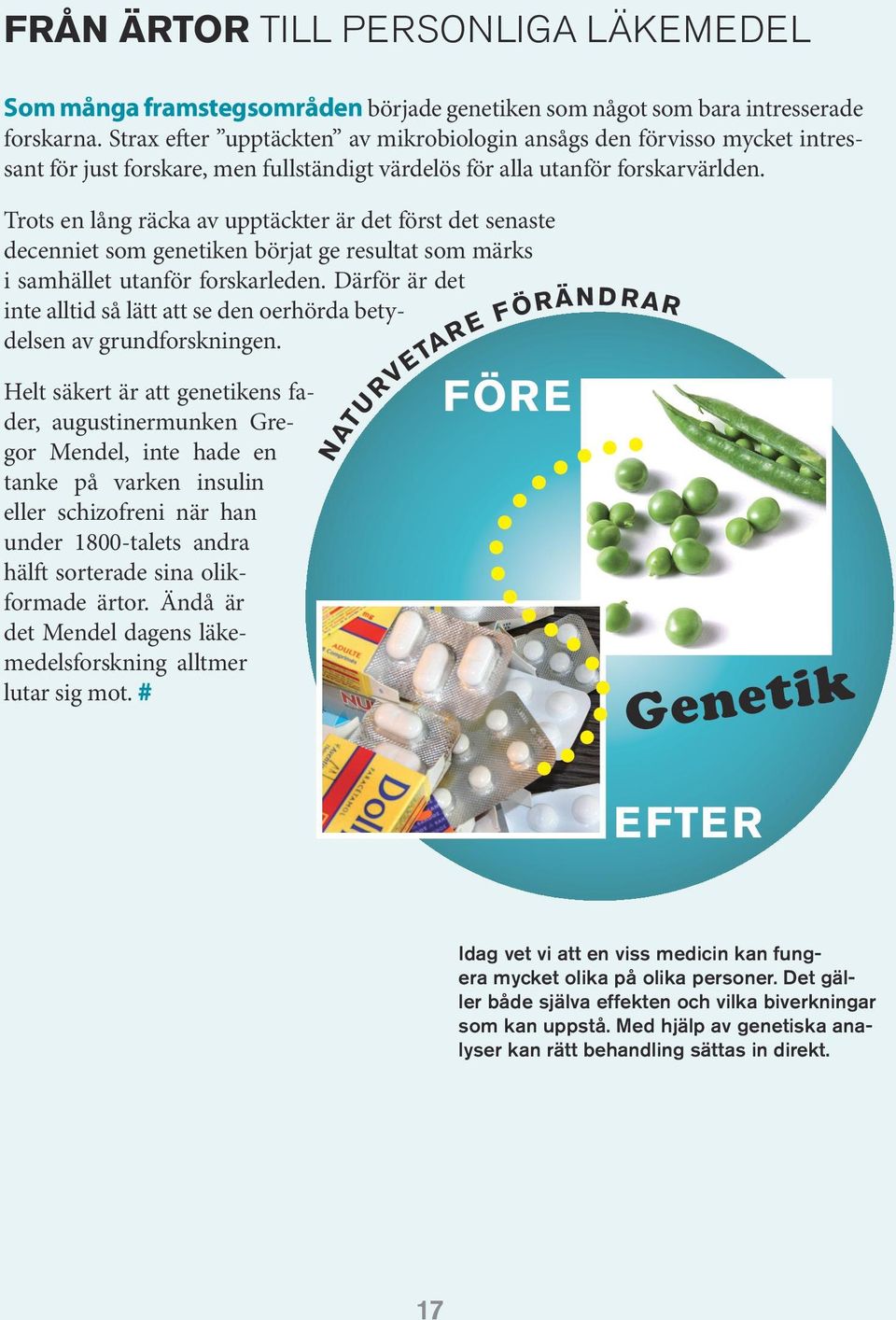 Trots en lång räcka av upptäckter är det först det senaste decenniet som genetiken börjat ge resultat som märks i samhället utanför forskarleden.