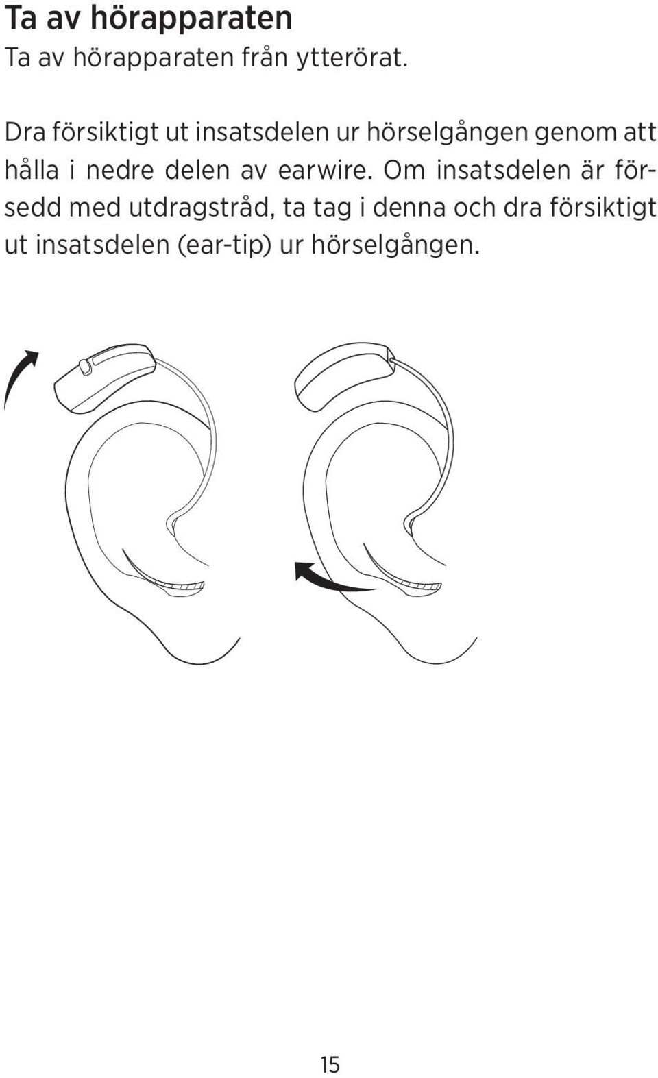nedre delen av earwire.