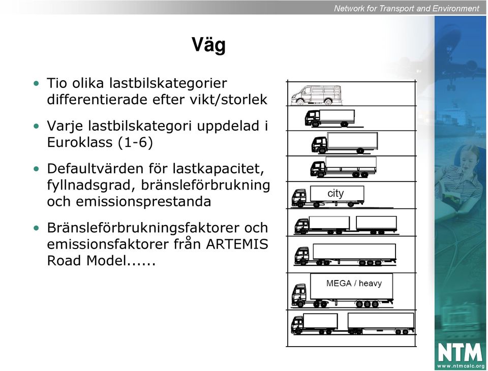 lastkapacitet, fyllnadsgrad, bränsleförbrukning och emissionsprestanda