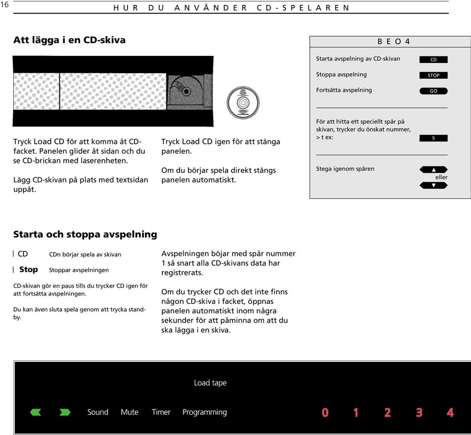 Om du börjar spela direkt stängs panelen automatiskt.