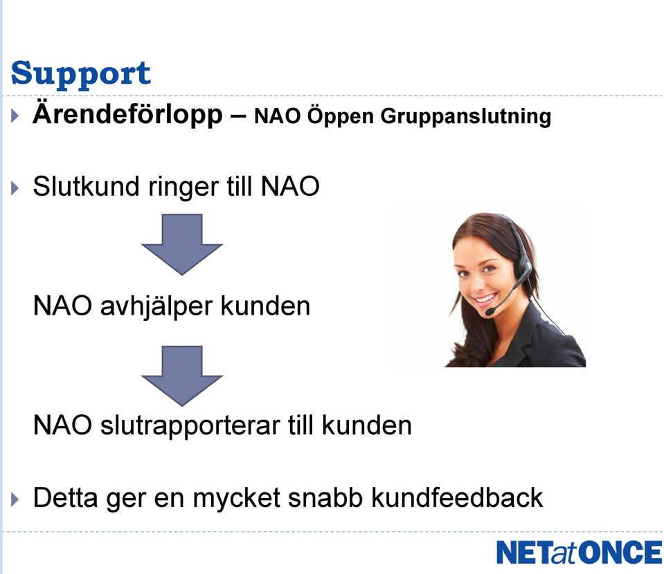 NAO avhjälper kunden NAO slutrapporterar