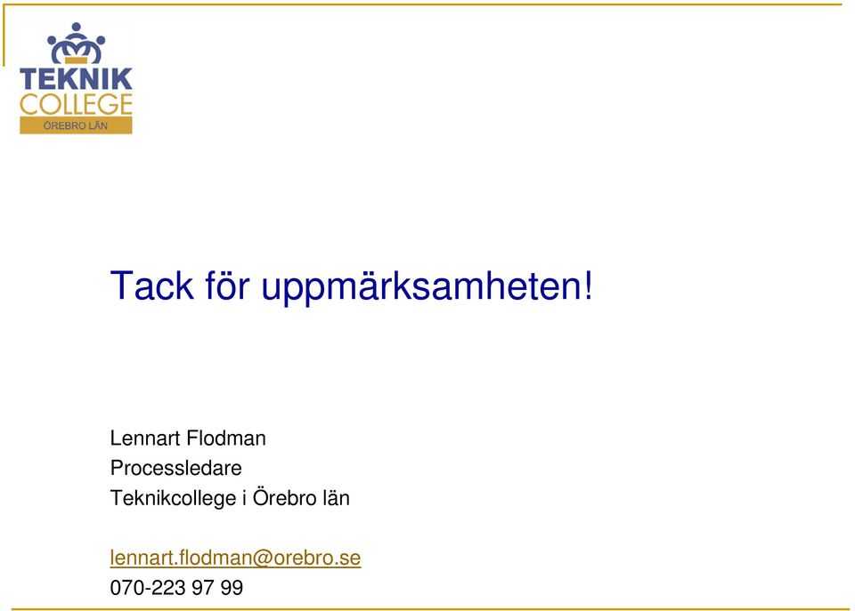 Teknikcollege i Örebro län