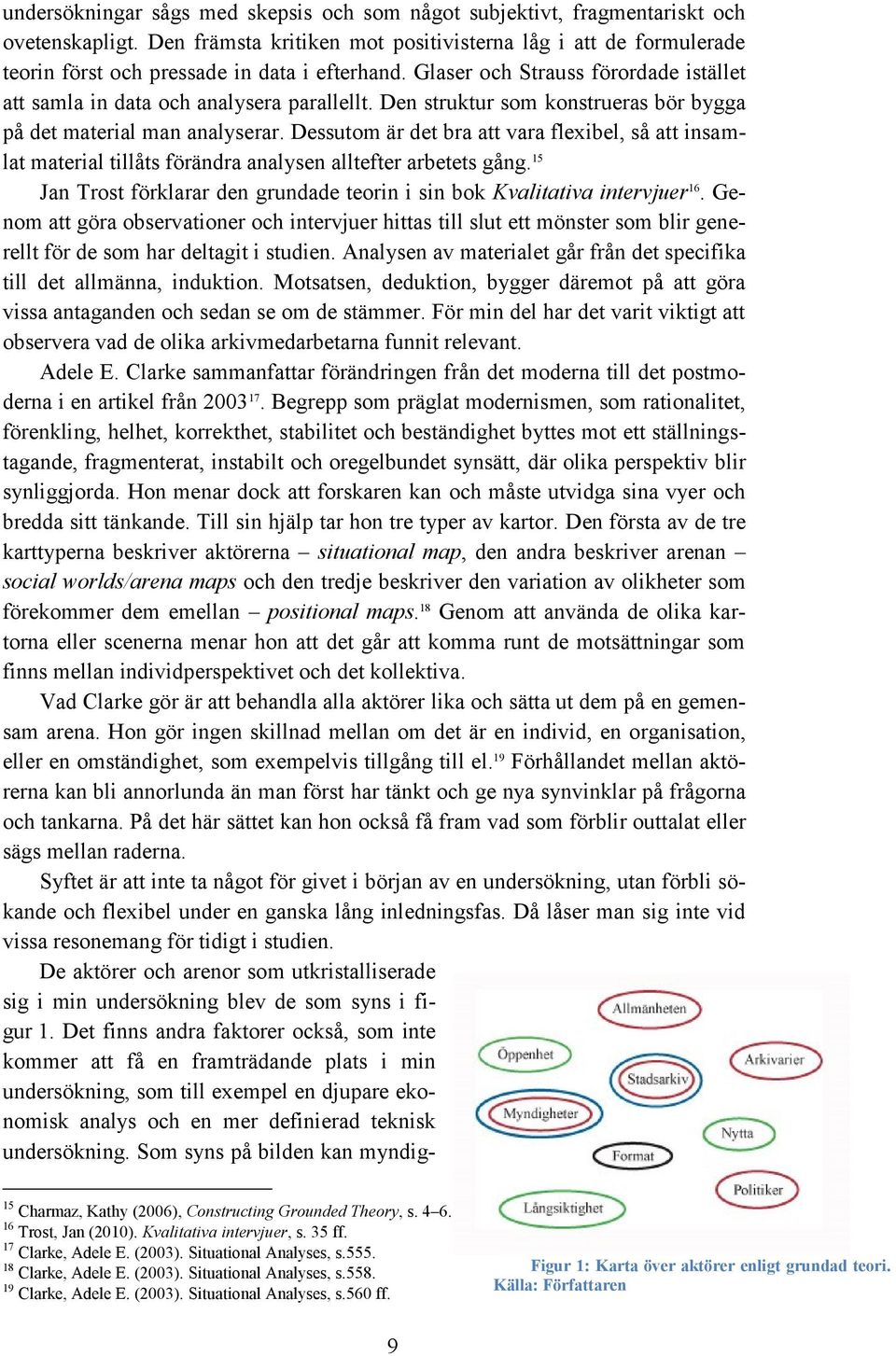 Den struktur som konstrueras bör bygga på det material man analyserar. Dessutom är det bra att vara flexibel, så att insamlat material tillåts förändra analysen alltefter arbetets gång.