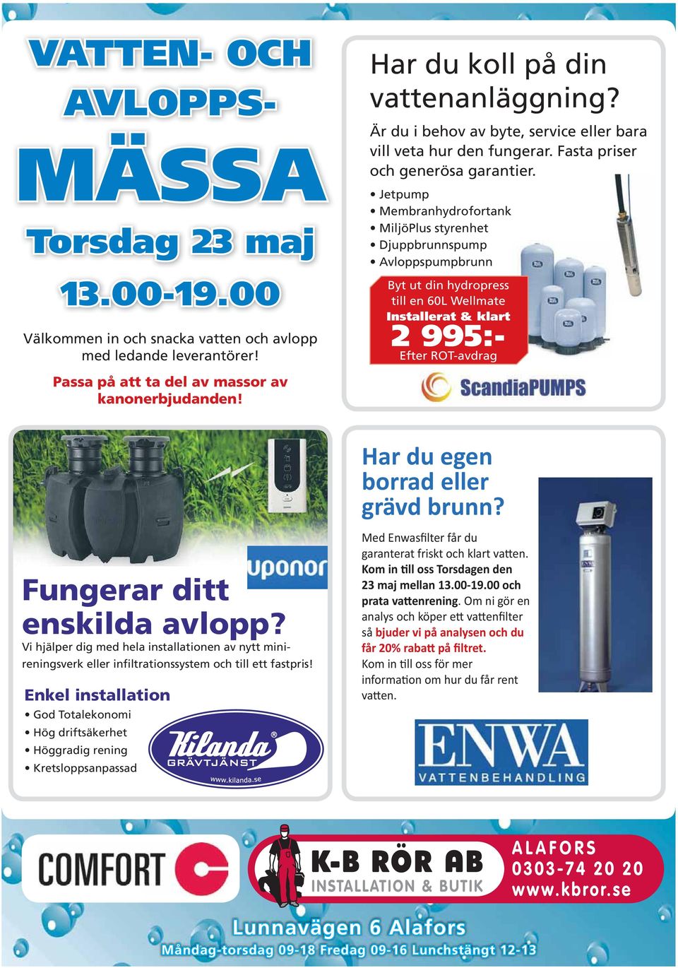 Jetpump Membranhydrofortank MiljöPlus styrenhet Djuppbrunnspump Avloppspumpbrunn Byt ut din hydropress till en 60L Wellmate Installerat & klart 2 995:- Efter ROT-avdrag Passa på att ta del av