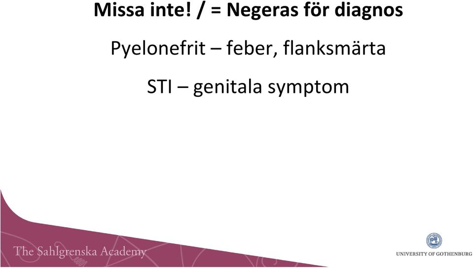 diagnos Pyelonefrit