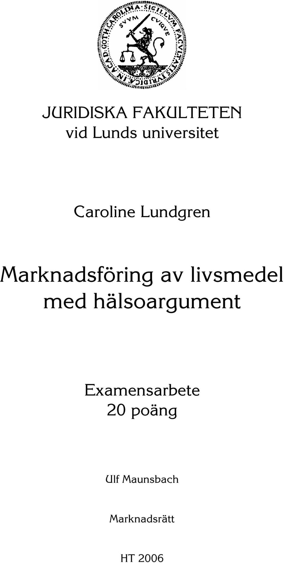 Marknadsföring av livsmedel med