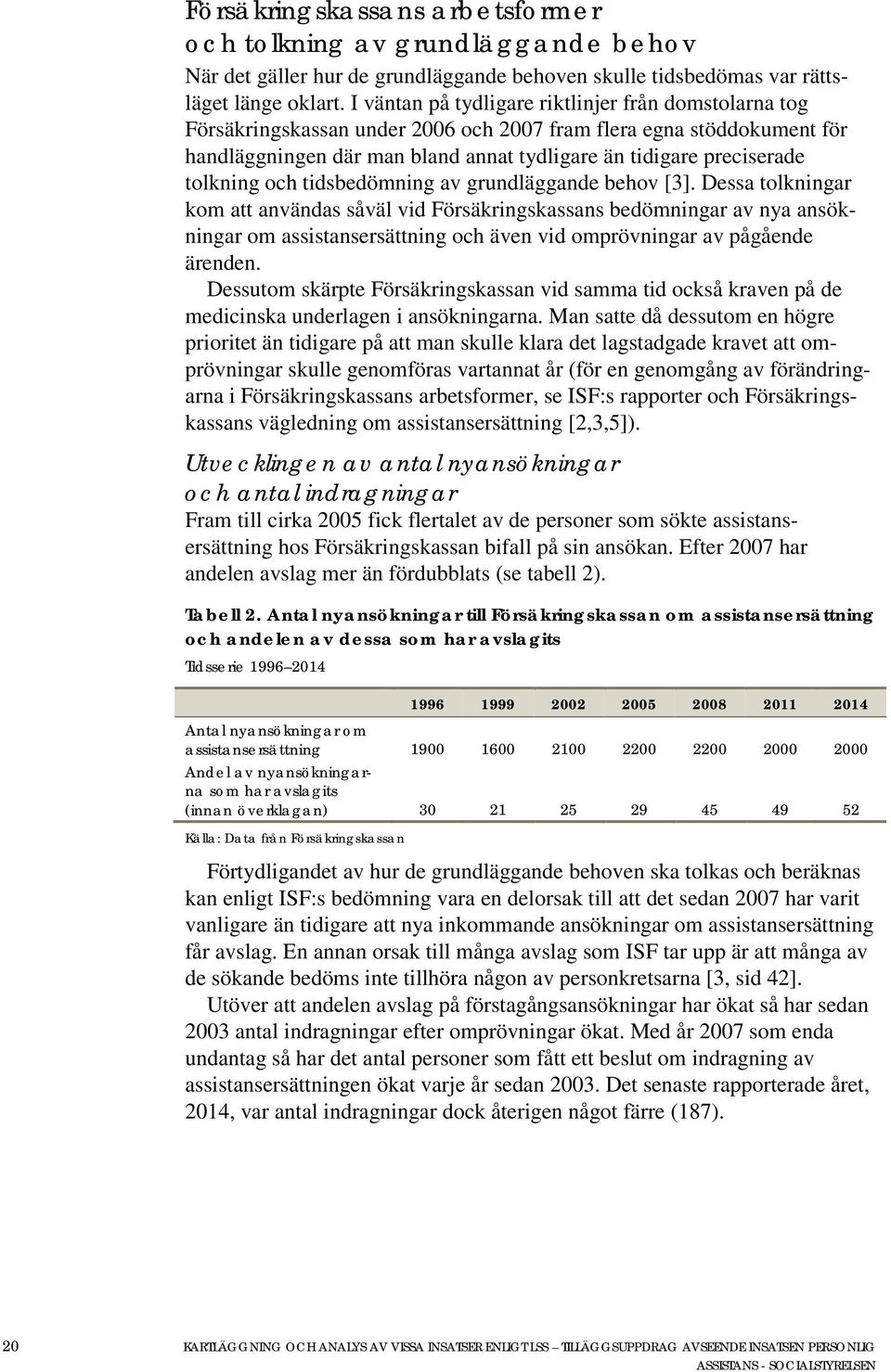 tolkning och tidsbedömning av grundläggande behov [3].