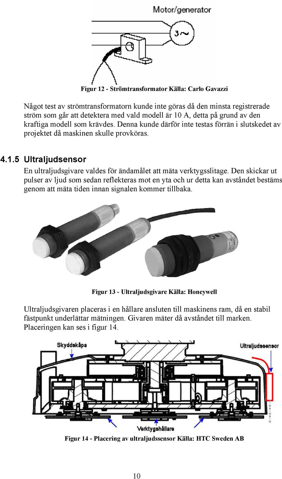 5 Ultraljudsensor En ultraljudsgivare valdes för ändamålet att mäta verktygsslitage.