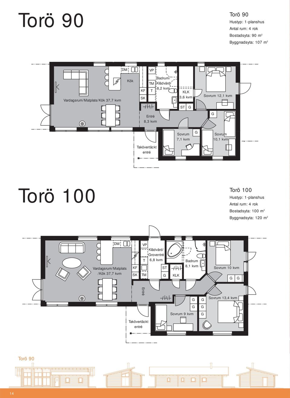 Torö 100 Torö 100 Hustyp: 1-planshus Antal rum: 4 rok Bostadsyta: 100 m 2 Byggnadsyta: 120 m 2 DM Vardagsrum/Matplats /Kök