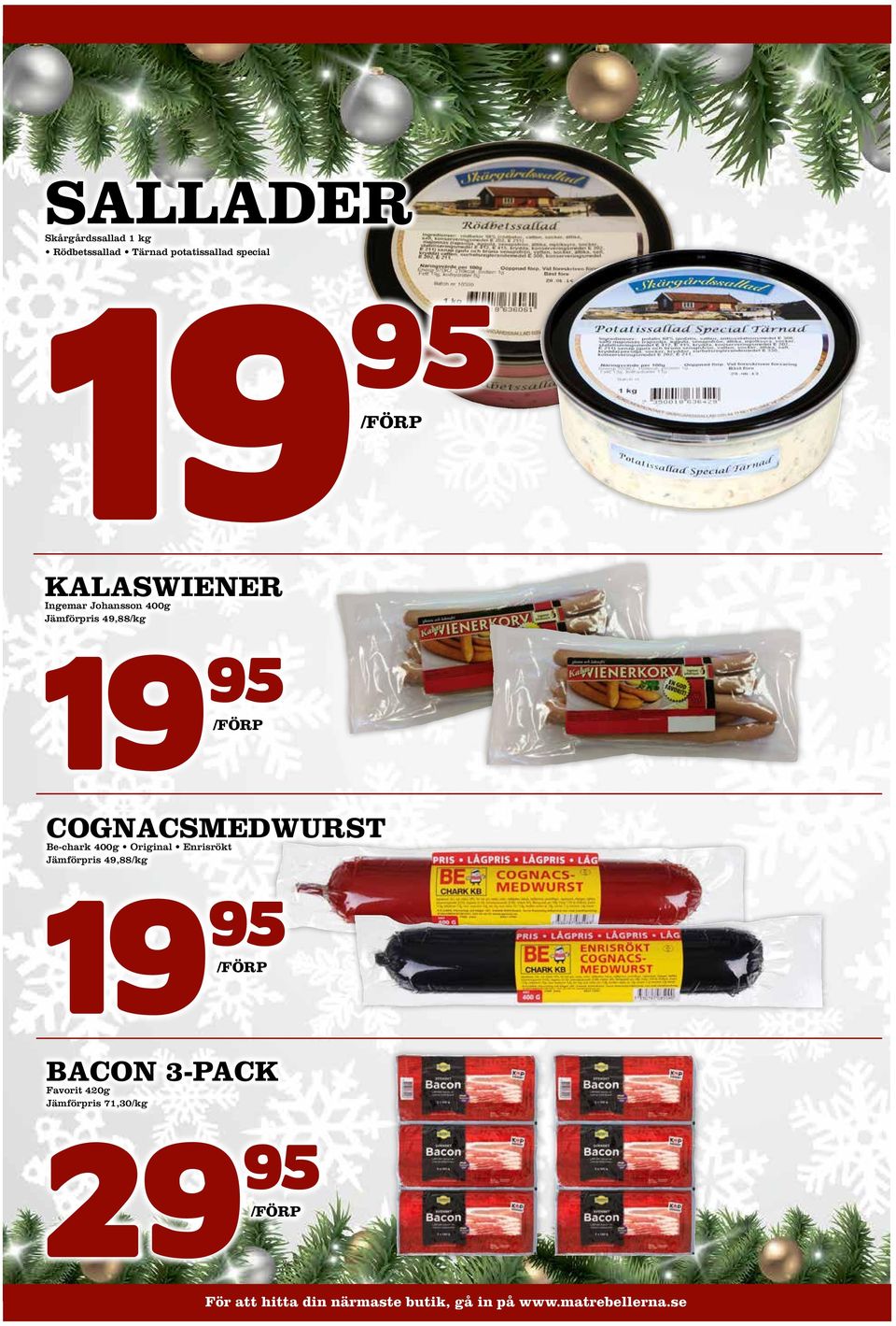 Jämförpris 49,88/kg COGNACSMEDWURST Be-chark 400g Original