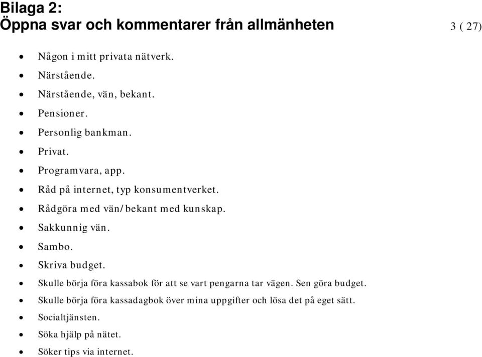 Sakkunnig vän. Sambo. Skriva budget. Skulle börja föra kassabok för att se vart pengarna tar vägen. Sen göra budget.