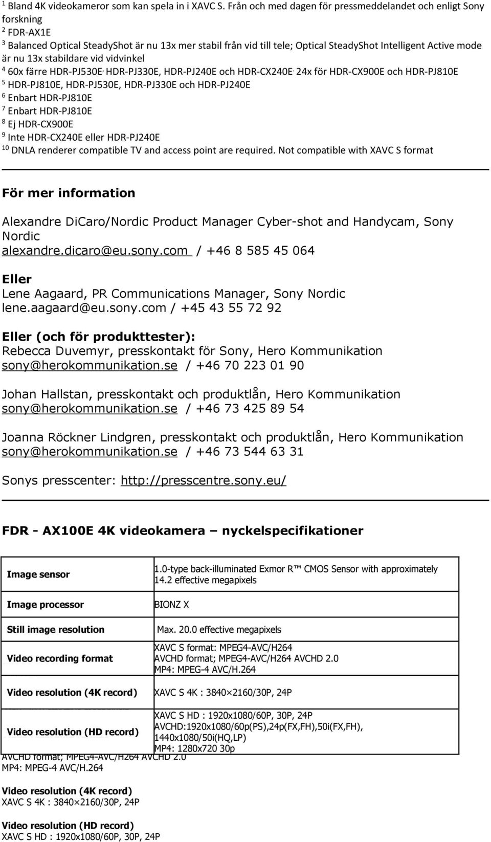 13x stabildare vid vidvinkel 4 60x färre HDR-PJ530E, HDR-PJ330E, HDR-PJ240E och HDR-CX240E.