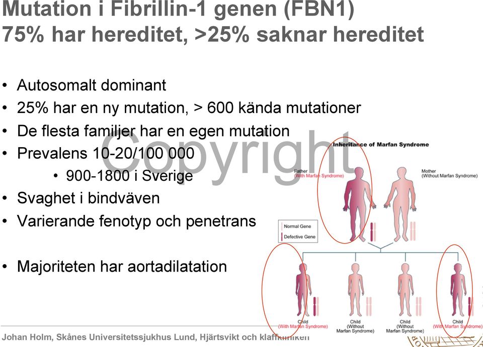 familjer har en egen mutation Prevalens 10-20/100 000 900-1800 i Sverige