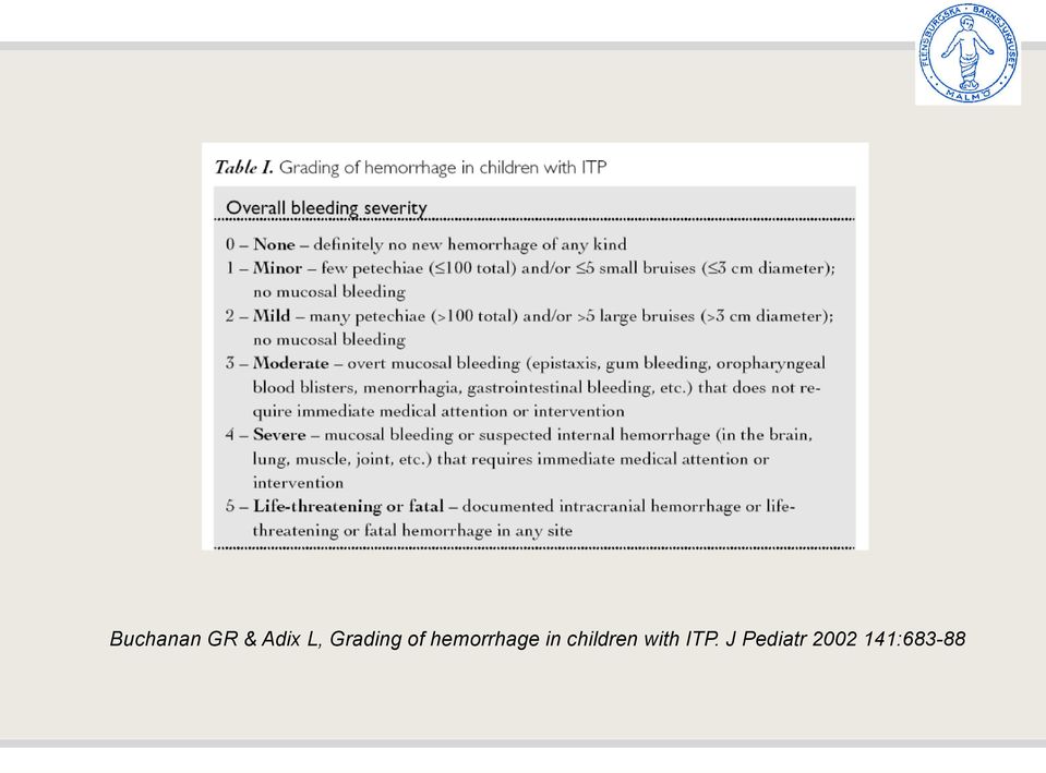 in children with ITP.