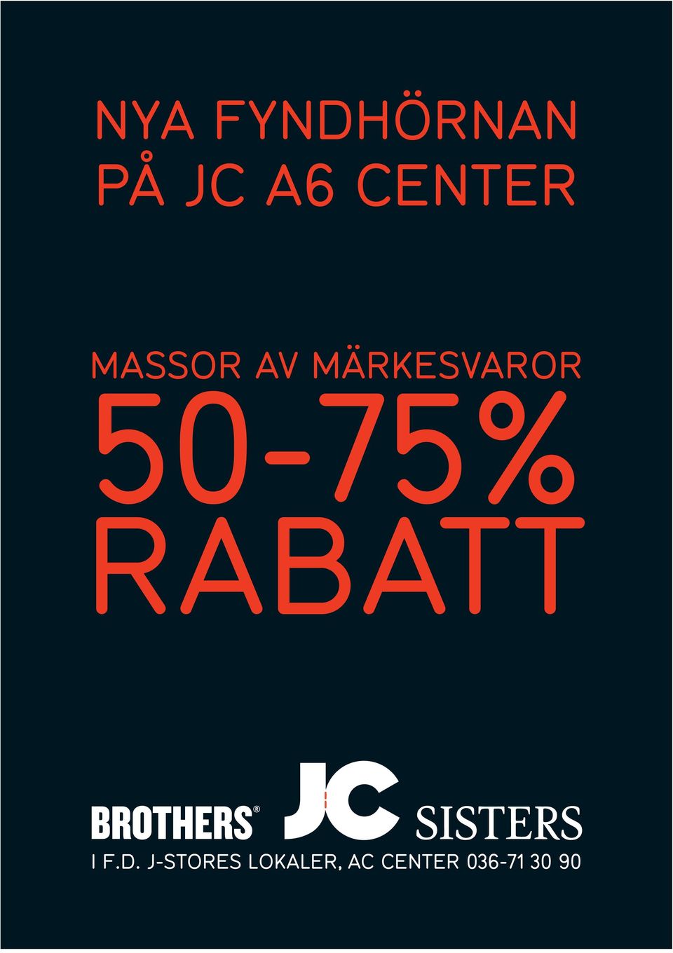 50-75% RABATT I F.D.