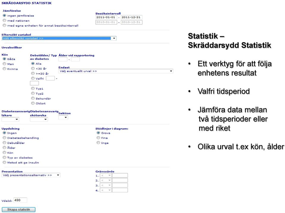 Valfri tidsperiod Jämföra data mellan två