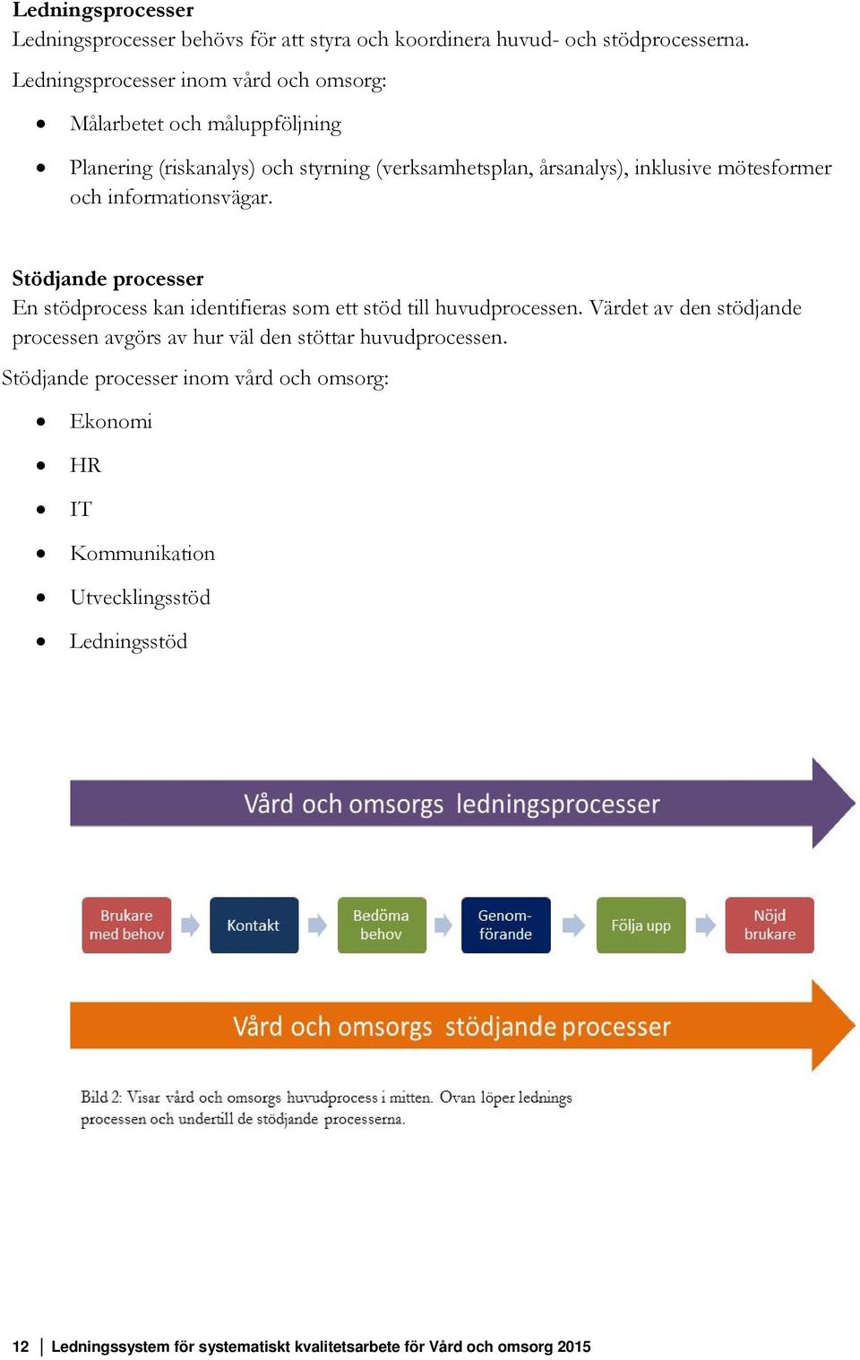 mötesformer och informationsvägar. Stödjande processer En stödprocess kan identifieras som ett stöd till huvudprocessen.