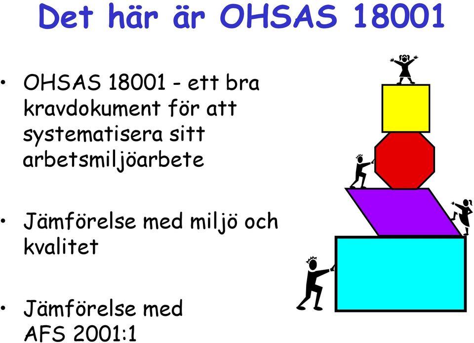 sitt arbetsmiljöarbete Jämförelse med