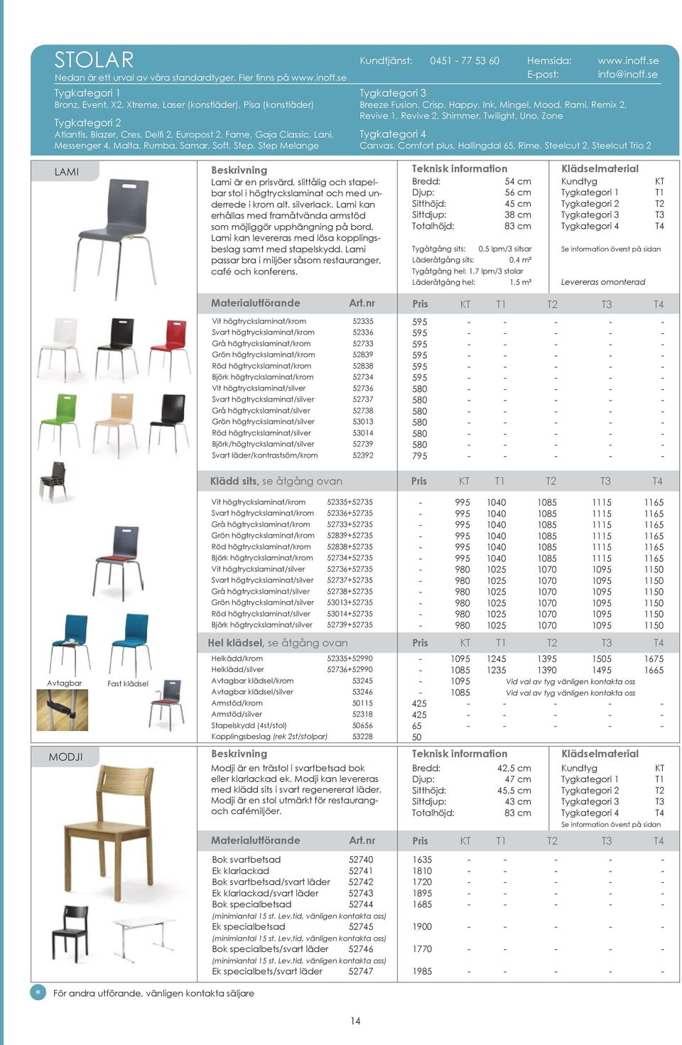 se Bronz, Event, X2, Xtreme, Laser (konstläder), Pisa (konstläder) Atlantis, Blazer, Cres, Delfi 2, Europost 2, Fame, Gaja Classic, Lani, Messenger 4, Malta, Rumba, Samar, Soft, Step, Step Melange