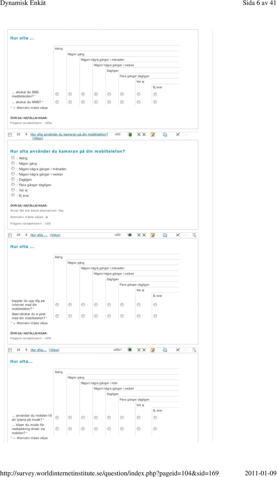 v25i Hur ofta använder du kameran på din mobiltelefon?