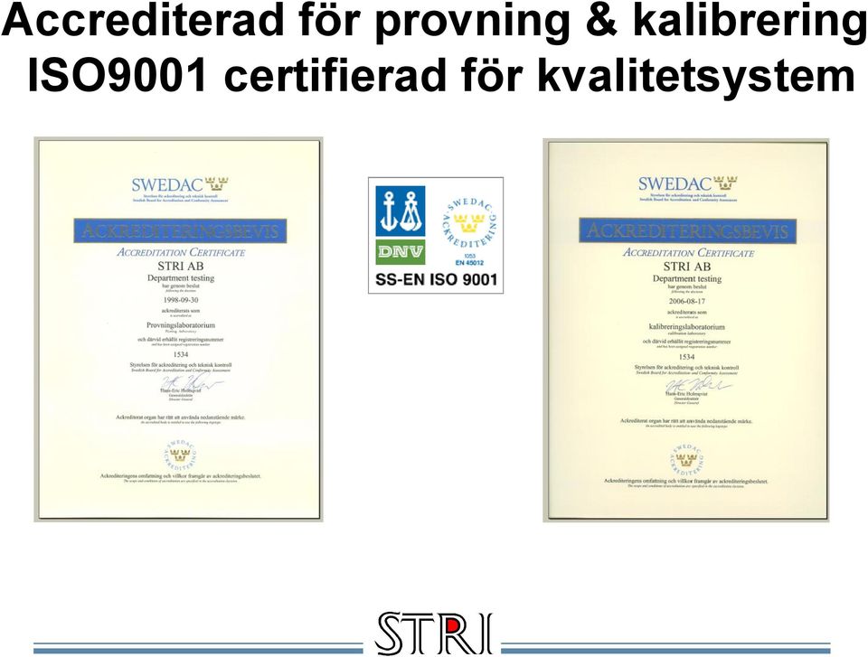 kalibrering ISO9001