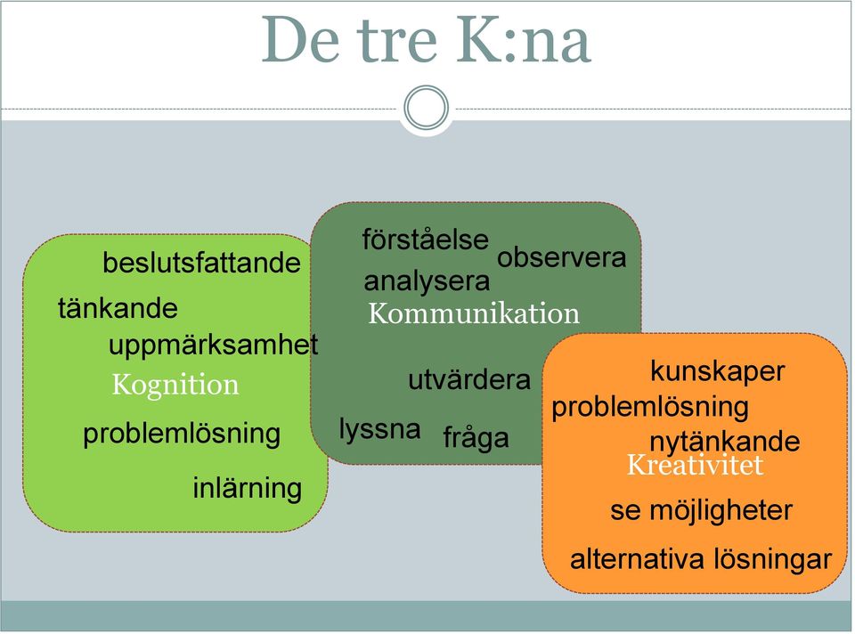 analysera Kommunikation utvärdera kunskaper problemlösning