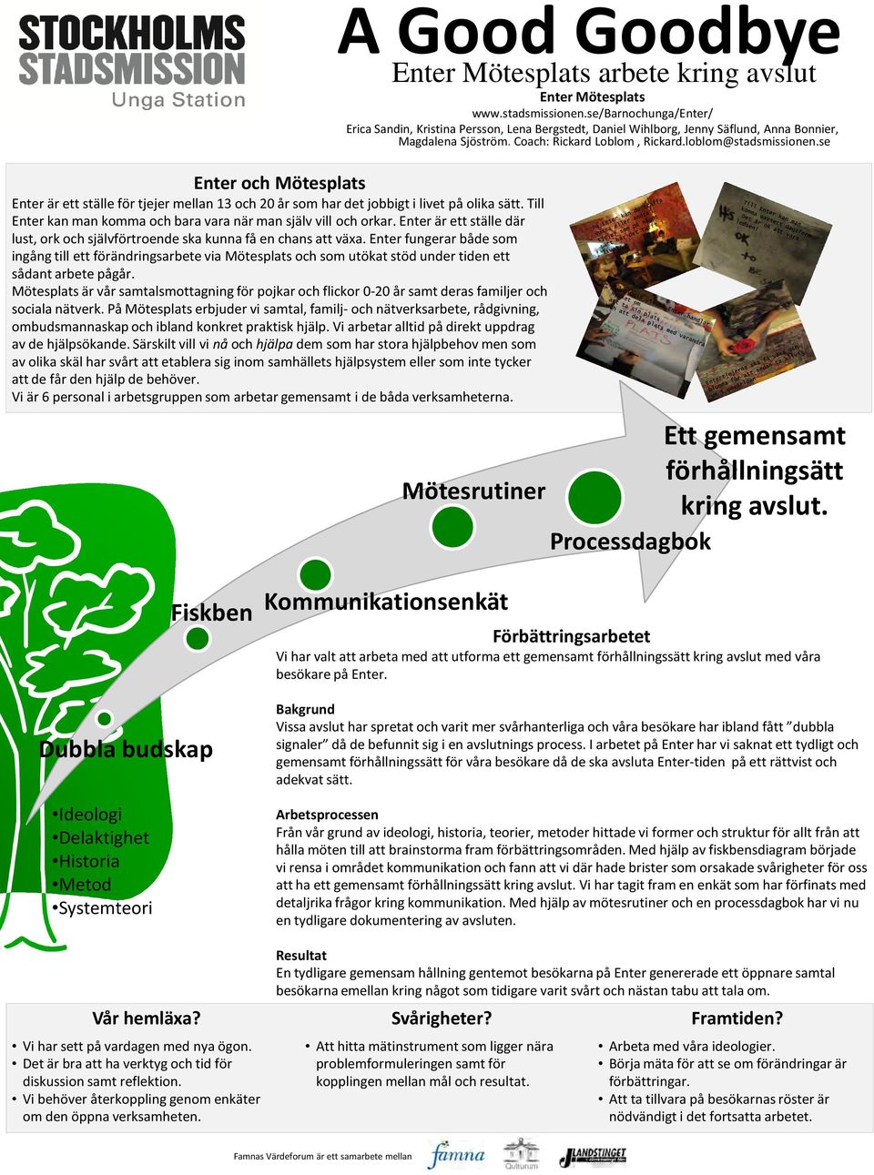 Enterfungerar både som ingång till ett förändringsarbete via Mötesplats och som utökat stöd under tiden ett sådant arbete pågår.