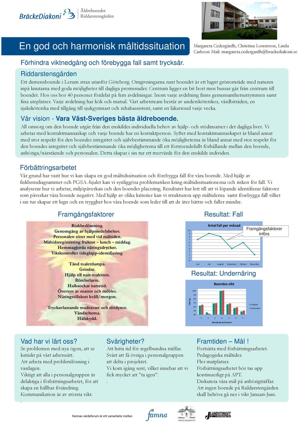 Centrum ligger en bit bort men bussar går från centrum till boendet. Hos oss bor 40 personer fördelat på fem avdelningar. Inom varje avdelning finns gemensamhetsutrymmen samt fina uteplatser.