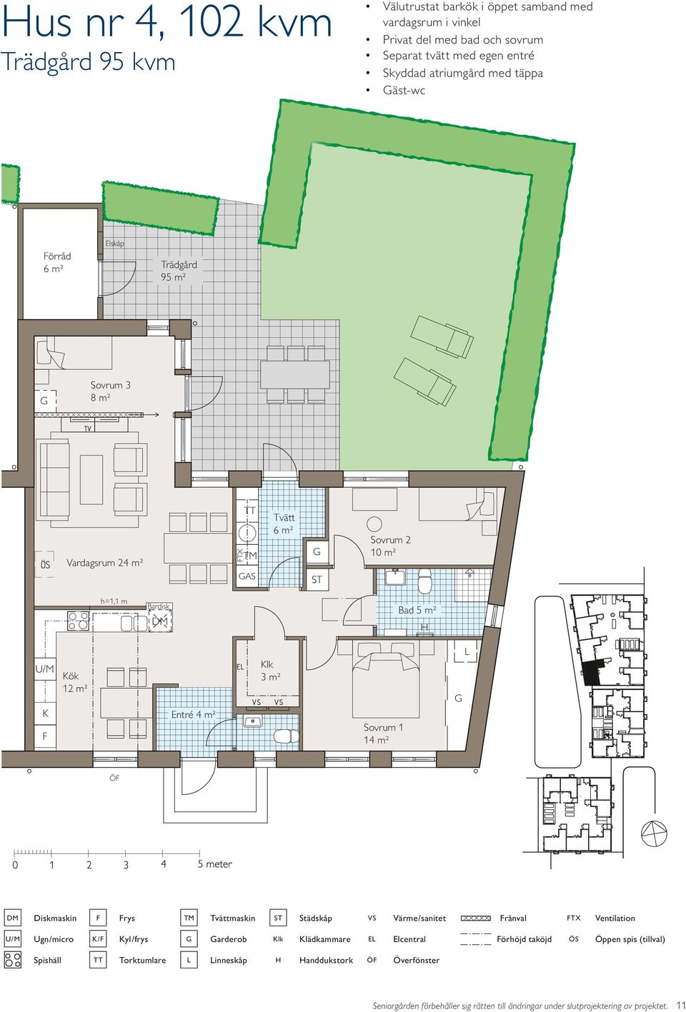 24 m² AS Tvätt 10 m² Bardisk K 12 m² Entré 4 m² 3 m² rys rånval arderob E örhöjd taköjd inneskåp