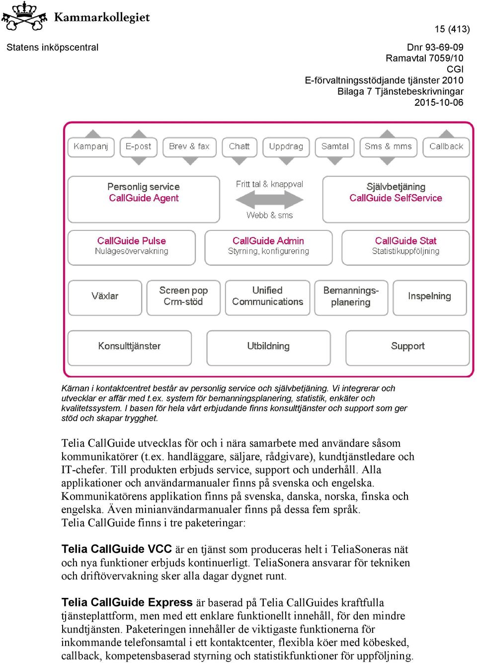 handläggare, säljare, rådgivare), kundtjänstledare och IT-chefer. Till produkten erbjuds service, support och underhåll. Alla applikationer och användarmanualer finns på svenska och engelska.