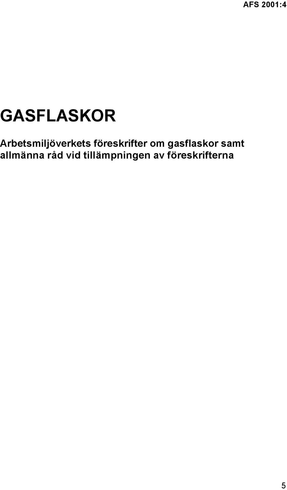 föreskrifter om gasflaskor