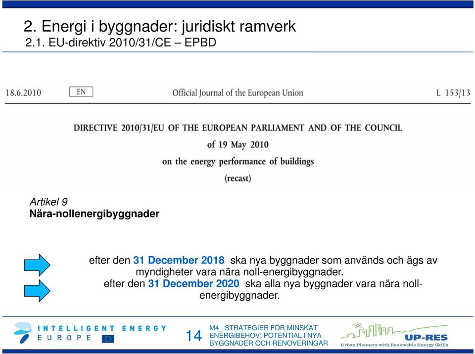 December 2018 ska nya byggnader som används och ägs av myndigheter vara